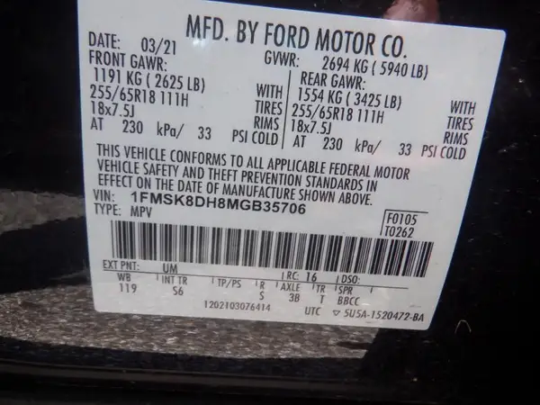 1FMSK8DH8MGB35706 2021 FORD EXPLORER - Image 2