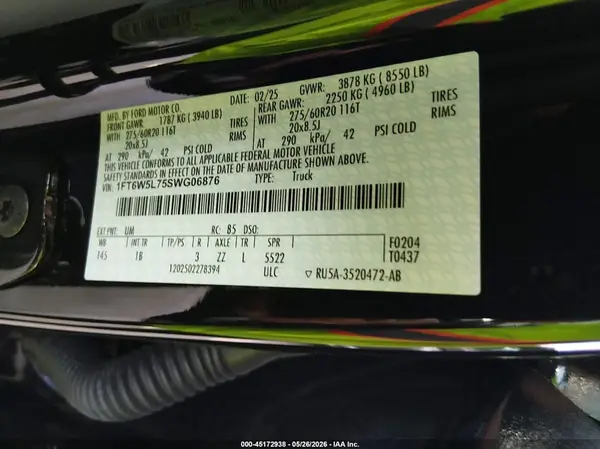 1FT6W5L75SWG06876 2025 FORD F-150 - Image 8