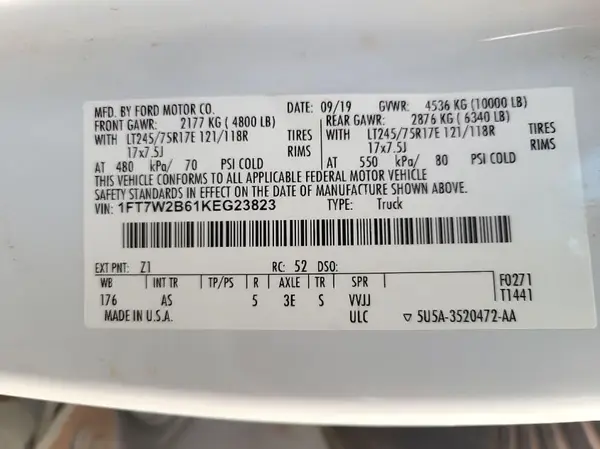 1FT7W2B61KEG23823 2019 FORD F250 - Image 8