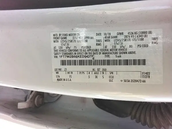 1FT7W2B66KED04370 2019 FORD F250 - Image 8