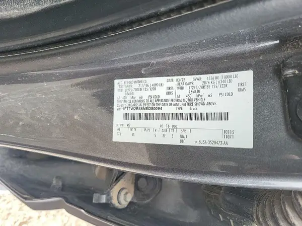 1FT7W2B68NED80094 2022 FORD F250 - Image 8