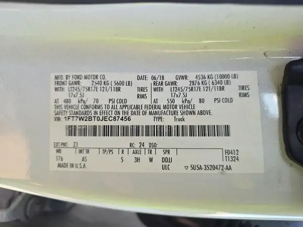 1FT7W2BT0JEC87456 2018 FORD F250 - Image 8
