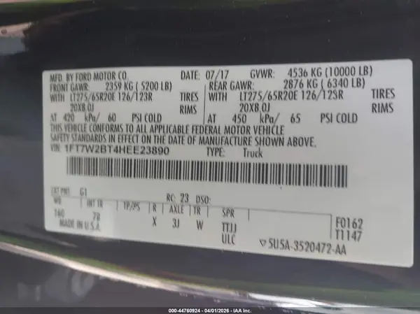 1FT7W2BT4HEE23890 2017 FORD F250 - Image 8