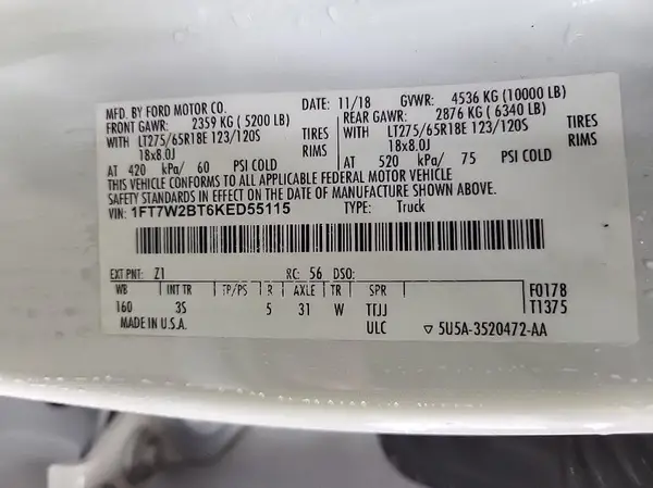 1FT7W2BT6KED55115 2019 FORD F250 - Image 1