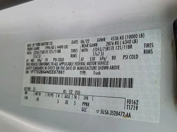 1FT7X2B64NEE67861 2022 FORD F250 - Image 8