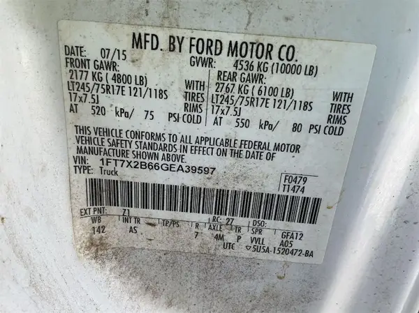 1FT7X2B66GEA39597 2016 FORD F250 - Image 1