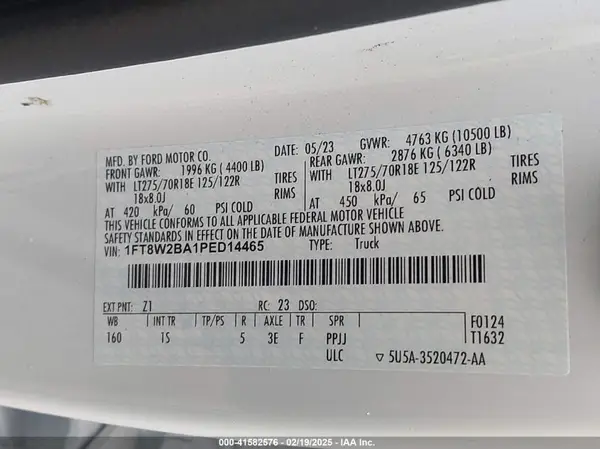 1FT8W2BA1PED14465 2023 FORD F250 - Image 8