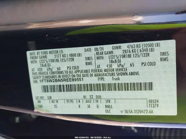 1FT8W2BN5REE89551 2024 FORD F250 - Image 8