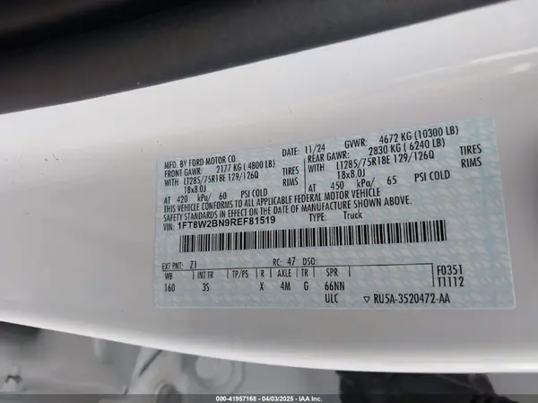 1FT8W2BN9REF81519 2024 FORD F250 - Image 8