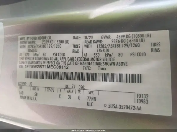 1FT8W2BT1MEC08112 2021 FORD F250 - Image 8