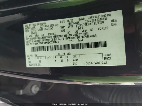 1FT8W2BT1MEC24875 2021 FORD F250 - Image 8