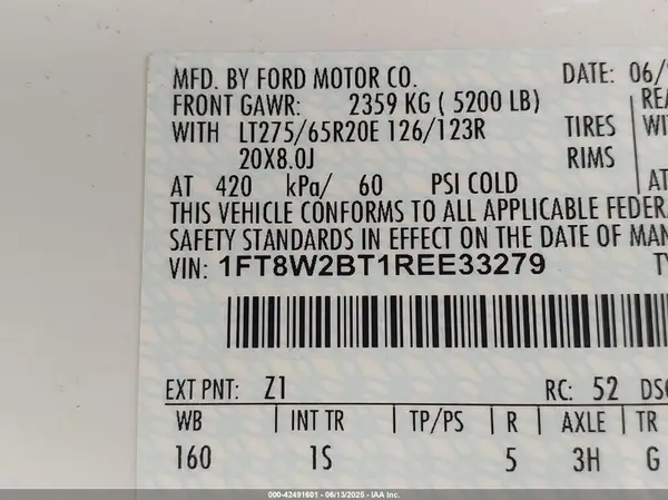 1FT8W2BT1REE33279 2024 FORD F250 - Image 8