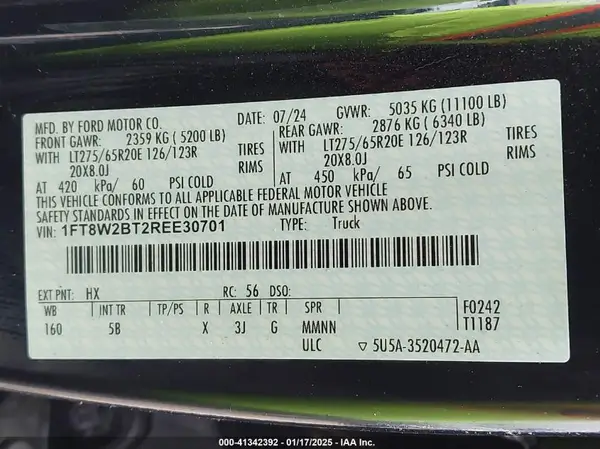 1FT8W2BT2REE30701 2024 FORD F250 - Image 8