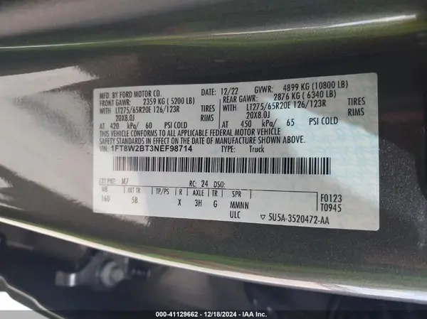 1FT8W2BT3NEF98714 2022 FORD F250 - Image 8
