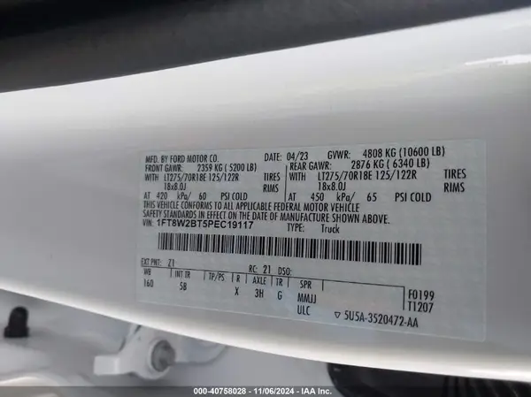 1FT8W2BT5PEC19117 2023 FORD F250 - Image 8