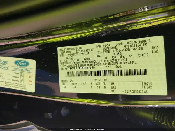 1FT8W2BT8REE27558 2024 FORD F250 - Image 8