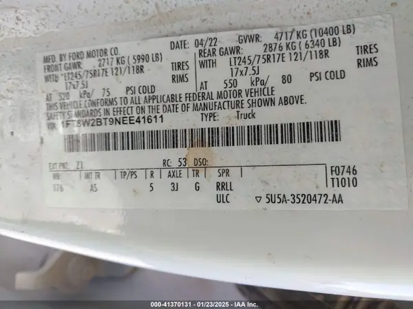 1FT8W2BT9NEE41611 2022 FORD F250 - Image 8