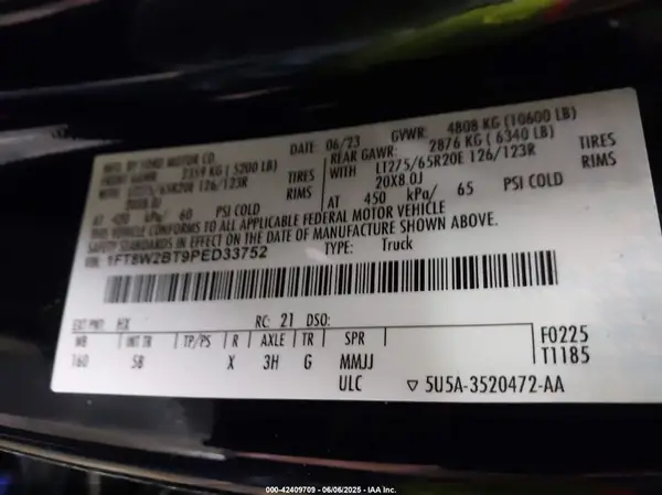1FT8W2BT9PED33752 2023 FORD F250 - Image 8