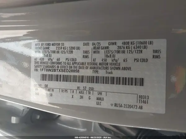 1FT8W2BTXSED28858 2025 FORD F250 - Image 8