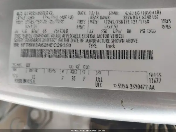 1FT8W3A62HEC29350 2017 FORD F350 - Image 8