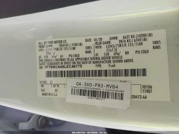 1FT8W3A68LEC46775 2020 FORD F350 - Image 4