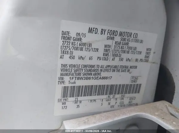 1FT8W3B61GEA88817 2016 FORD F350 - Image 8