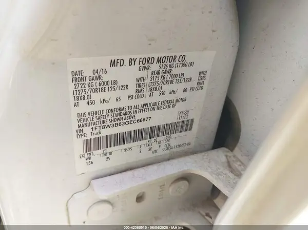 1FT8W3B63GEC66677 2016 FORD F350 - Image 8