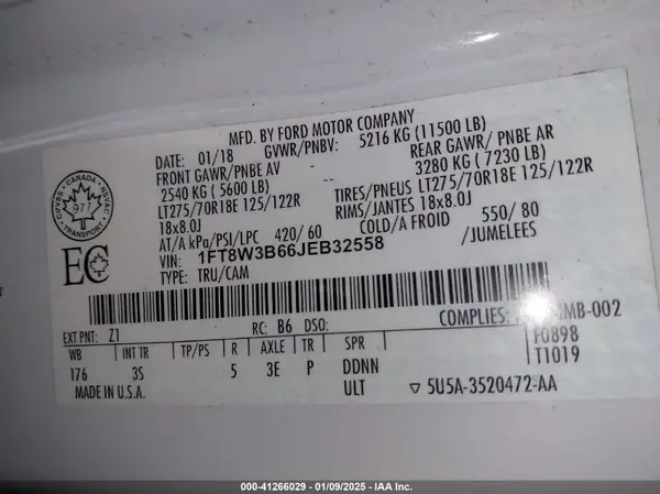 1FT8W3B66JEB32558 2018 FORD F350 - Image 8