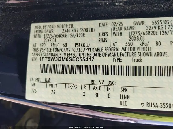 1FT8W3BM0SEC55417 2025 FORD F350 - Image 8