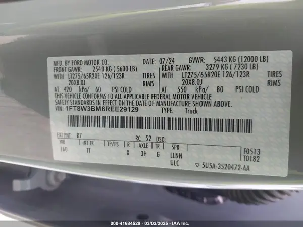 1FT8W3BM8REE29129 2024 FORD F350 - Image 8