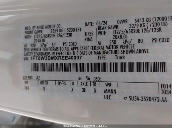1FT8W3BMXREE40097 2024 FORD F350 - Image 8