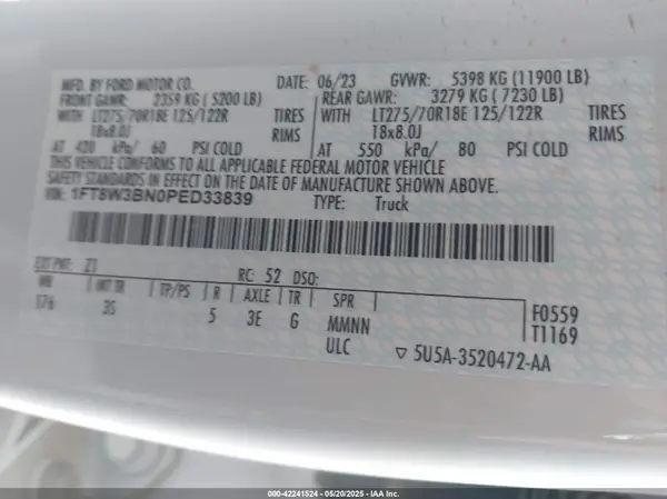 1FT8W3BN0PED33839 2023 FORD F350 - Image 8