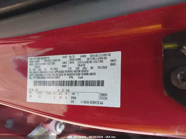 1FT8W3BN1NEC41667 2022 FORD F350 - Image 8