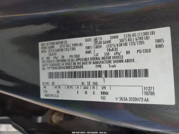 1FT8W3BN2NEC25025 2022 FORD F350 - Image 8