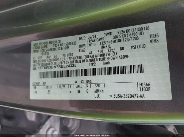 1FT8W3BN7REE24335 2024 FORD F350 - Image 8