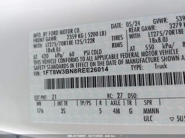 1FT8W3BN8REE26014 2024 FORD F350 - Image 8