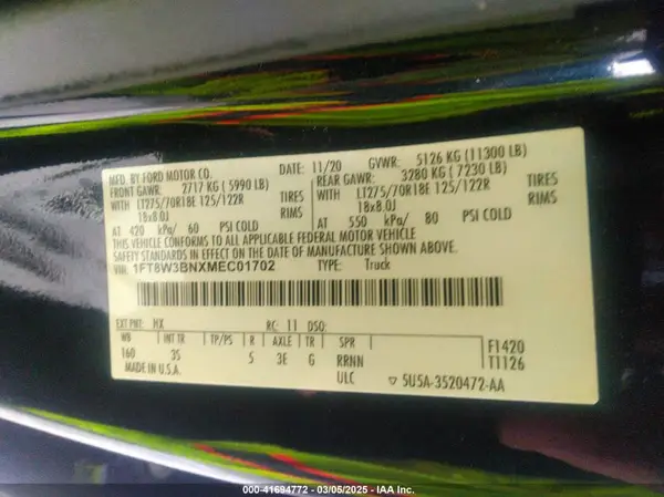 1FT8W3BNXMEC01702 2021 FORD F350 - Image 8
