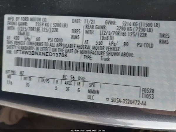 1FT8W3BNXNED13708 2022 FORD F350 - Image 8