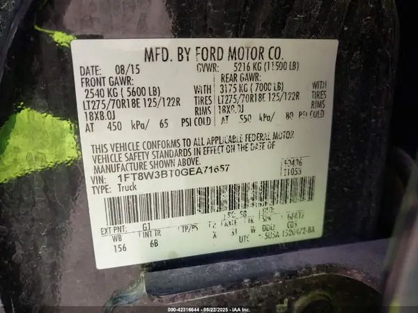 1FT8W3BT0GEA71657 2016 FORD F350 - Image 8
