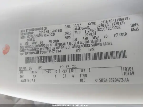 1FT8W3BT0HEF17114 2017 FORD F350 - Image 8