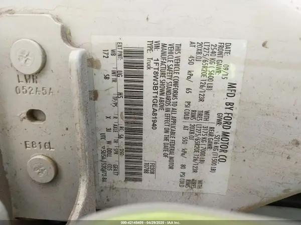 1FT8W3BT1GEA81940 2016 FORD F350 - Image 8