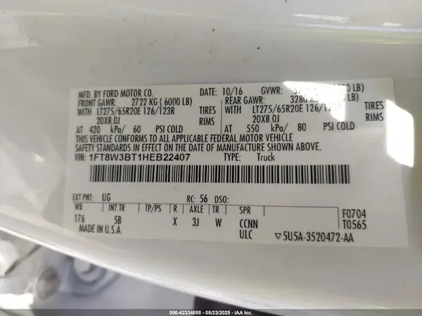 1FT8W3BT1HEB22407 2017 FORD F350 - Image 8