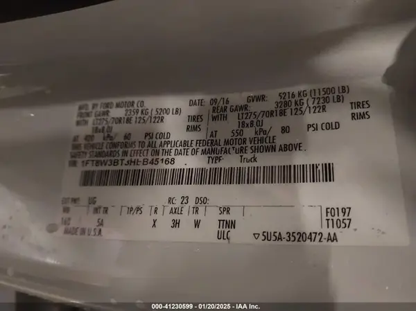 1FT8W3BT3HEB45168 2017 FORD F350 - Image 8