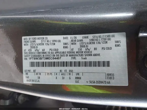 1FT8W3BT3MEC04407 2021 FORD F350 - Image 8
