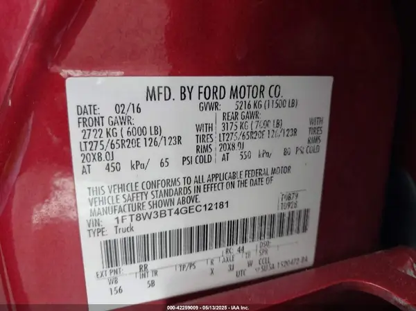 1FT8W3BT4GEC12181 2016 FORD F350 - Image 8