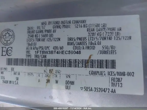 1FT8W3BT4HEC59048 2017 FORD F350 - Image 8