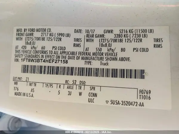 1FT8W3BT4HEF27158 2017 FORD F350 - Image 8
