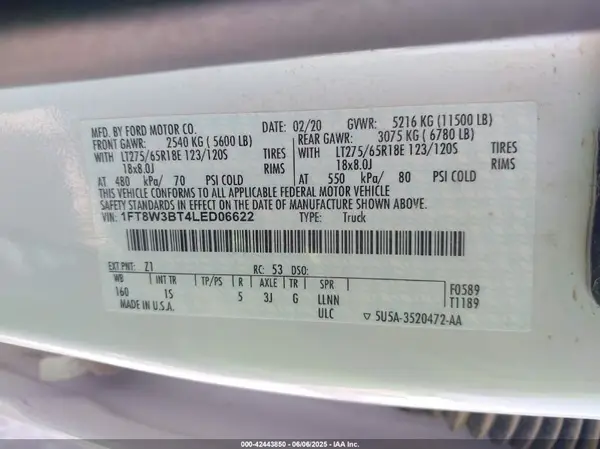 1FT8W3BT4LED06622 2020 FORD F350 - Image 8
