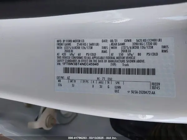 1FT8W3BT4NEC45940 2022 FORD F350 - Image 8