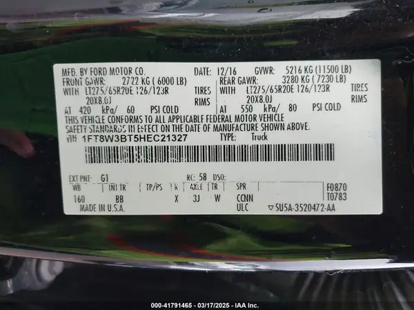 1FT8W3BT5HEC21327 2017 FORD F350 - Image 8